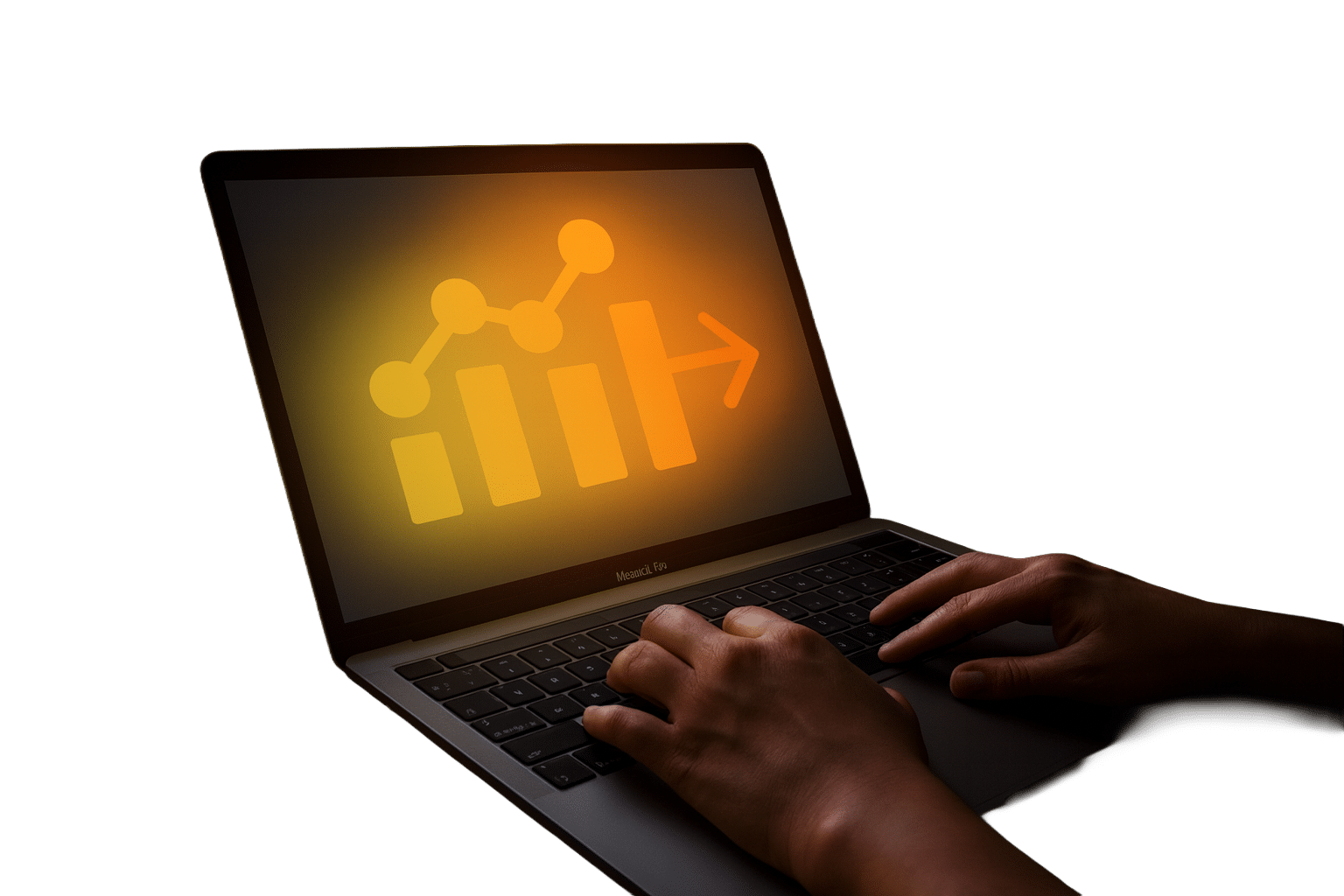 AI Image of typing on a computer